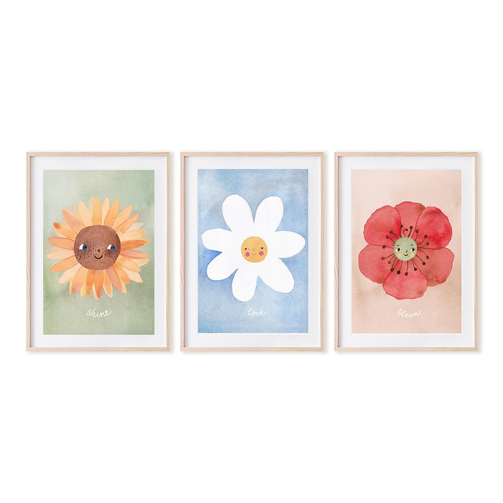 Mushie Blomster poster 3-pack