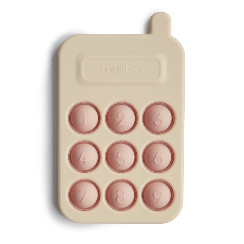 Mushie Phone Press Sensorisches Spielzeug
