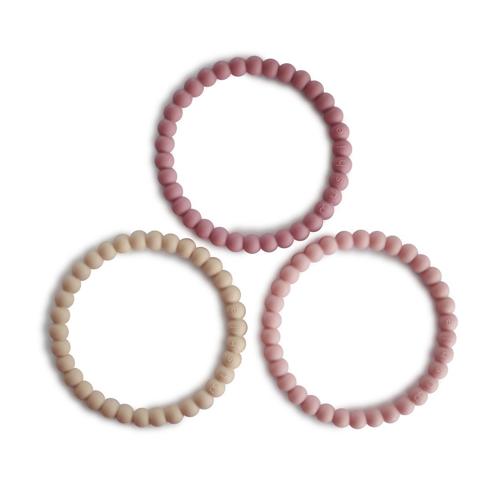 Teether Pearl - Linen/Peony/Pale Pink